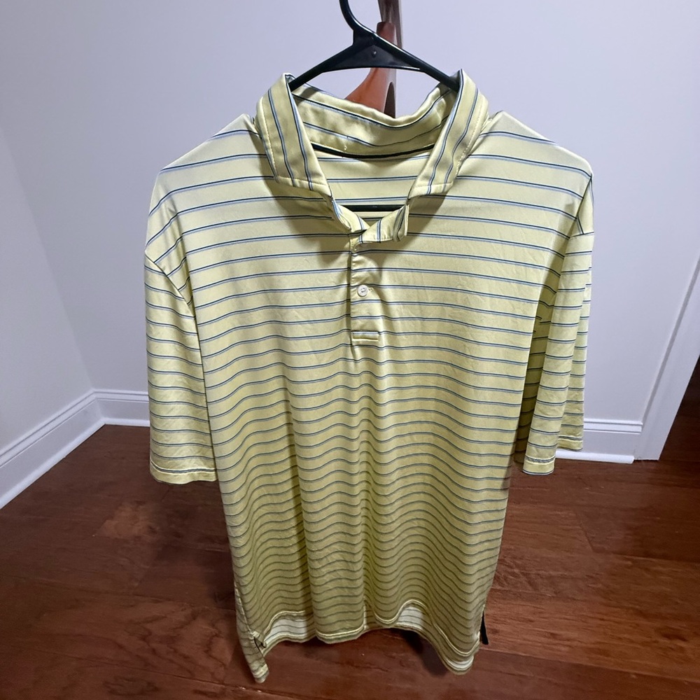 Ralph Lauren RLX Yellow Striped Men's Polo
